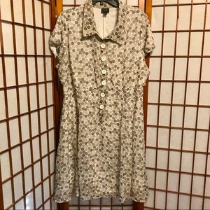 Fit and Flare Cap Sleeve Belted Dot Dress 18